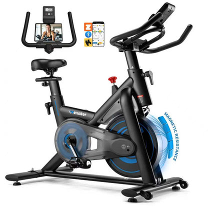 Spinning Bike mit Magnetwiderstand & App – Indoor Cycling Bike 159kg Belastbarkeit, LCD-Monitor