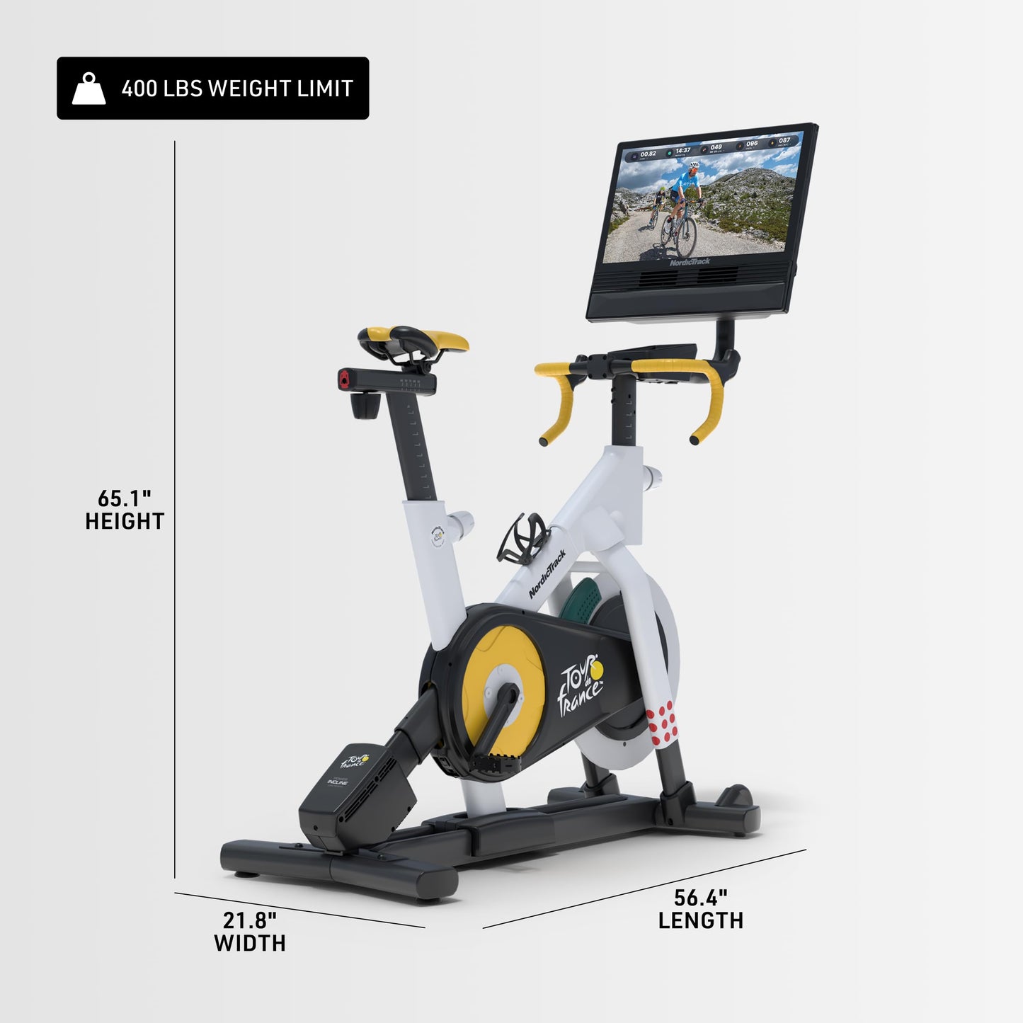 NordicTrack Tour de France Bike 24" Touchscreen, 24 Widerstandsstufen, iFIT Pro