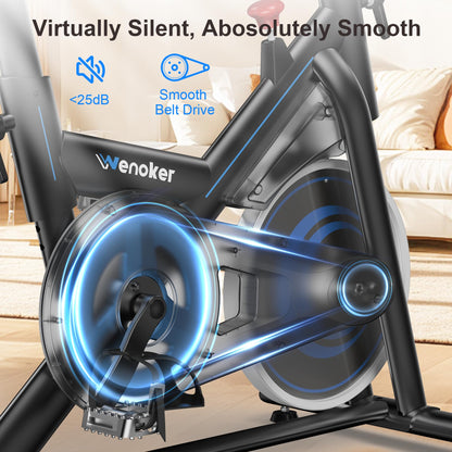 Spinning Bike mit Magnetwiderstand & App – Indoor Cycling Bike 159kg Belastbarkeit, LCD-Monitor